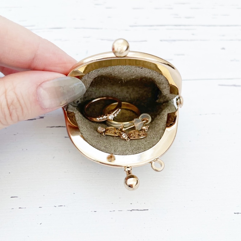 本革アクセサリーケース＊がま口｜革小物オーダーメイドのお店fleur