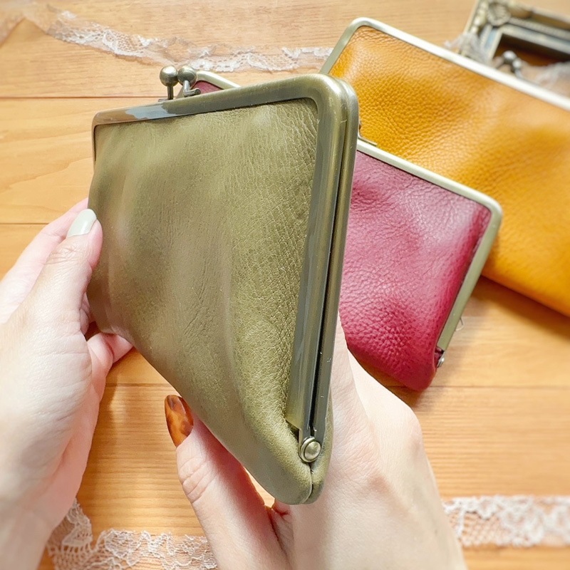 本革長財布*がま口|革小物オーダーメイドのお店fleur(フルール)
