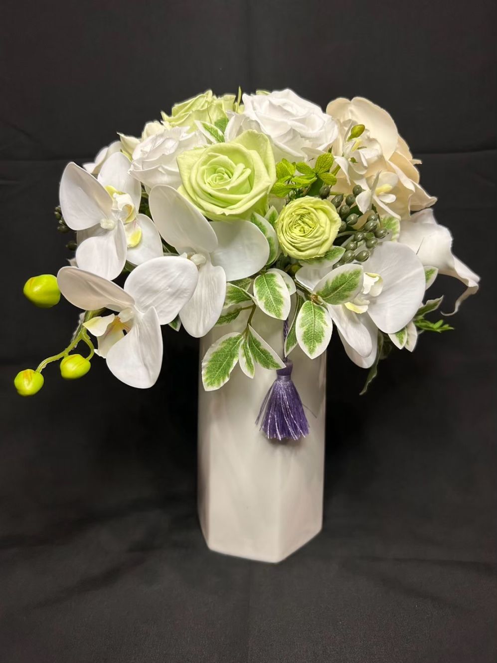 プリザーブドフラワー　ラウンドホワイト