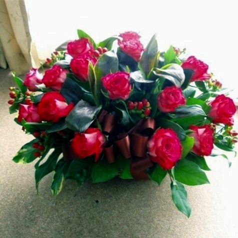 アレンジ洋花　\55,000