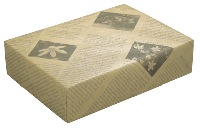 ガーディアングレー 茶（未晒クラフト紙・50g/）× 200枚|ファンシー・バラエティ柄包装紙（平判）|一般包装紙