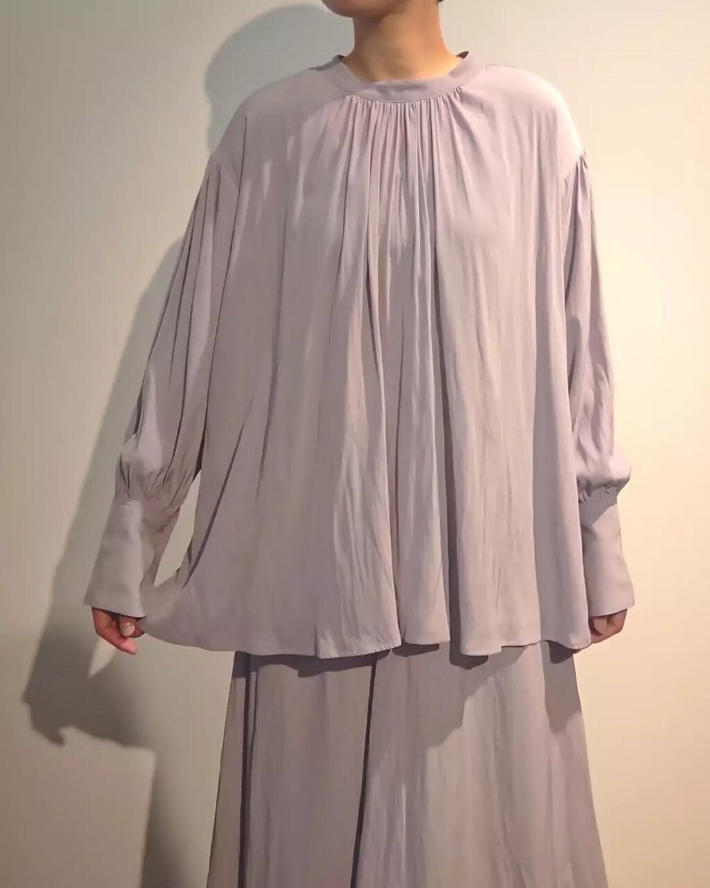 【Boutique Ordinary】ヴィンテージノーカラーブラウス