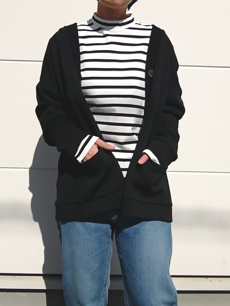 【SONO】 ハイネック長袖スクエアカットソー