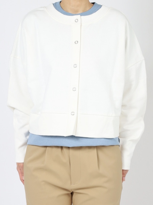 【mjuka】リングドット開き2WAYカーディガン