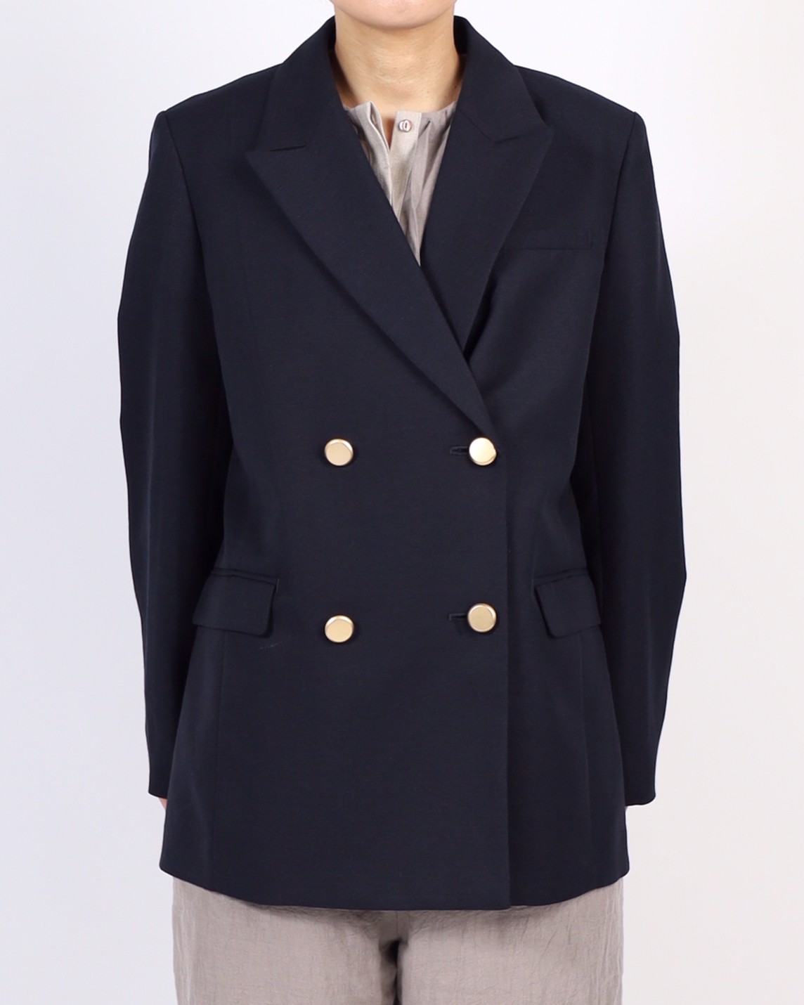 【MICA&DEAL】麻混ダブルジャケット 0122105061