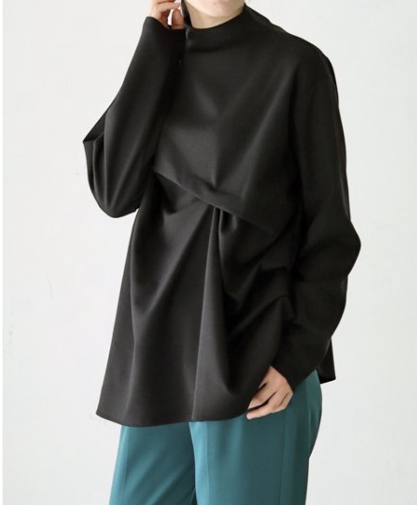 【Lant Kalte】 ボトルネックデザイン長袖カットソー 362-51428