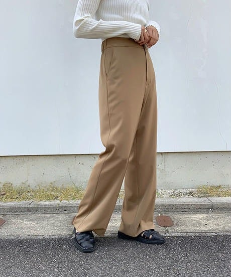 【Espeyrac】ドレープストレッチストレートパンツ