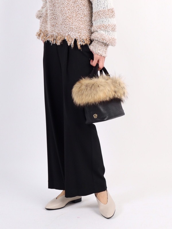 【VIOLA'dORO】ラクーン×牛革トートバッグ