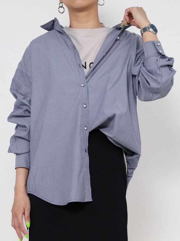 【Emma Taylor】パールボタンオーバーシルエットシャツ|Emma Taylor　エマテイラー|Brand