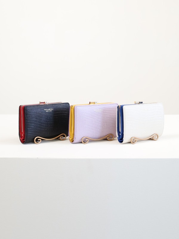 【VIOLA'dORO】リザード型押レザー2つ折財布|VIOLA d'ORO ヴィオラドーロ|Brand