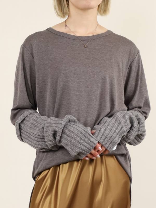 【CHIGNON】アームウォーマードッキングカットソー