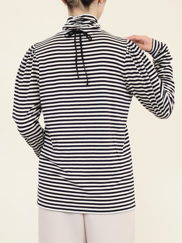 【Boutique Ordinary】バックギャザーハイネックカットソー