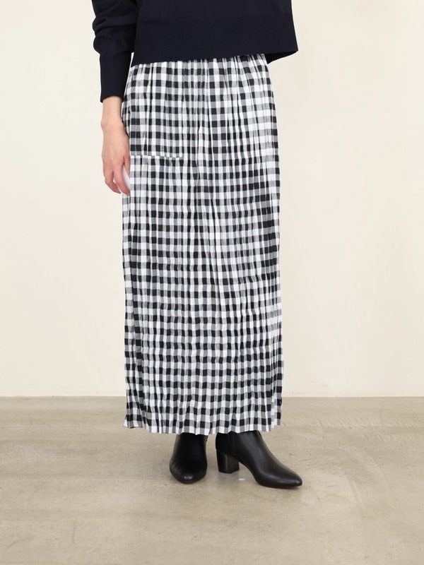 【CEaRET】クラッシュプリーツタイトスカート