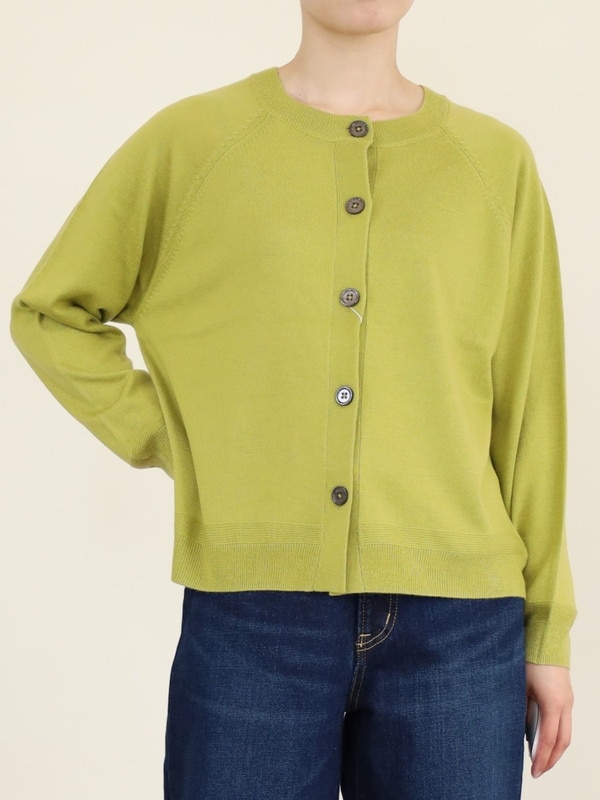 【chez-voeu】丸首ニットカーディガン