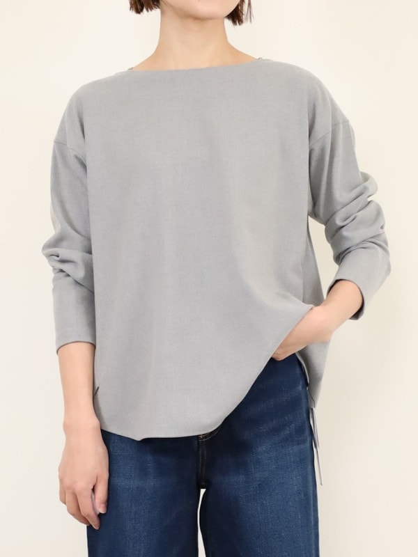 【Doneeyu】カシミヤタッチ長袖ブラウス