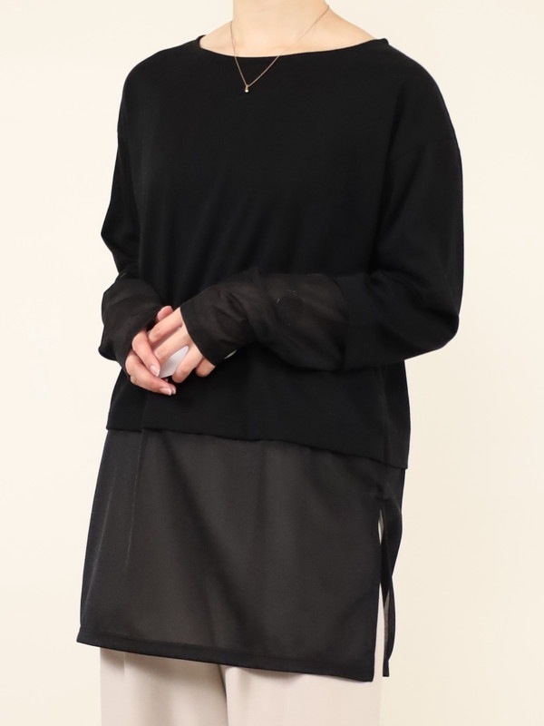 【siro de la bonte】オーガンジードッキングロンＴ|sirodelabonte シロデラボンテ|Brand
