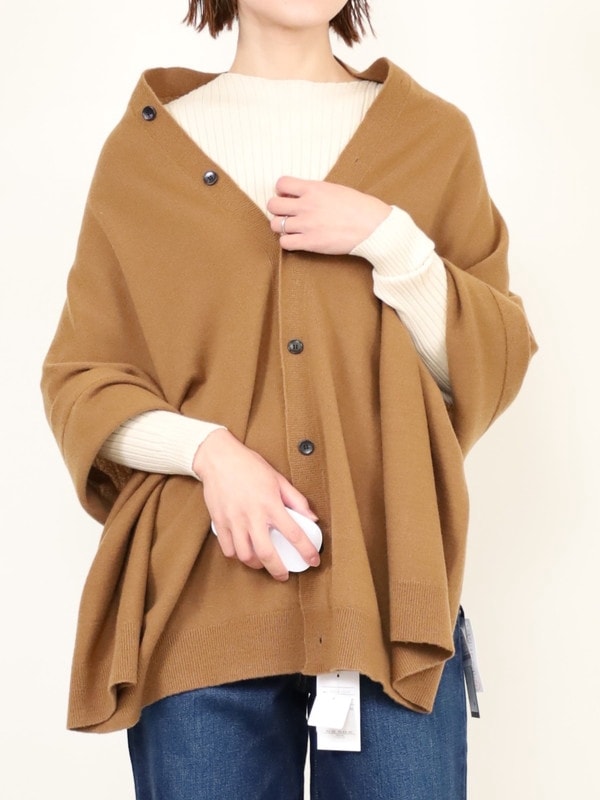 【Emmaculate】ボタン付きニットストール