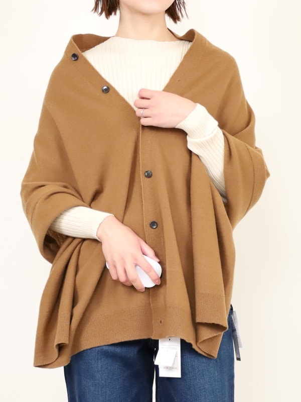 【Emmaculate】ボタン付きニットストール