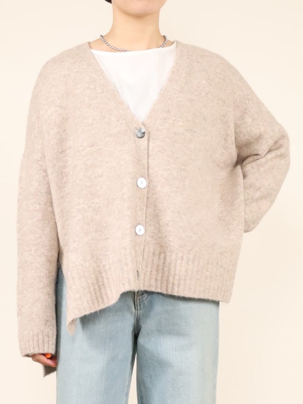 【siro de la bonte】ホイップヤーンサイドスリットカーディガン