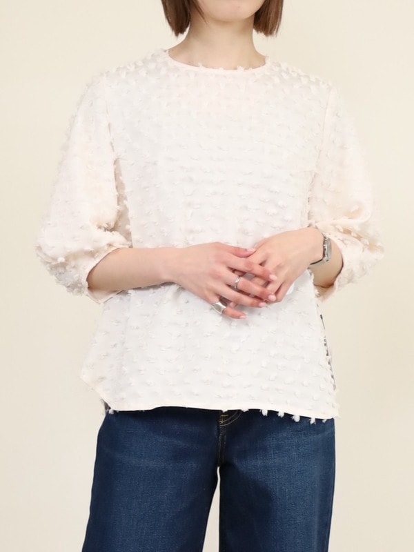 【le chanter】ふわドット半袖ブラウス|le cahnter　ルシャンテ|Brand