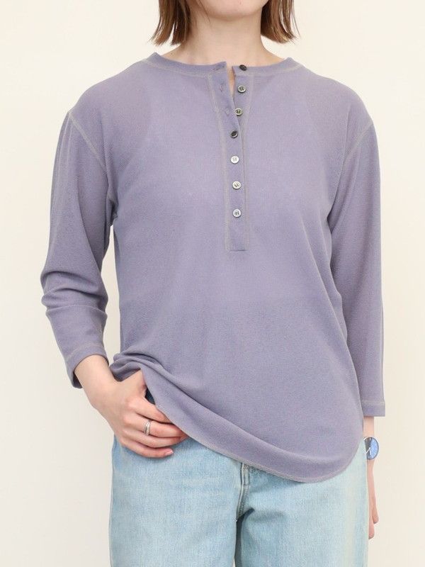 【Emmaculate】7分袖ワッフルヘンリーネックカットソー|Emmaculate エマキュレート|Brand