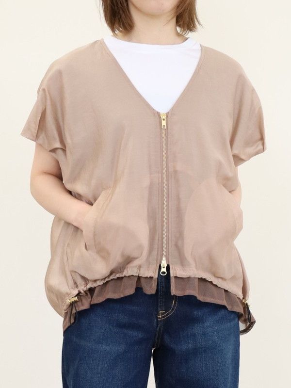 【trois】メッシュ／サテンシャーリングブルゾン|trois トロア|Brand