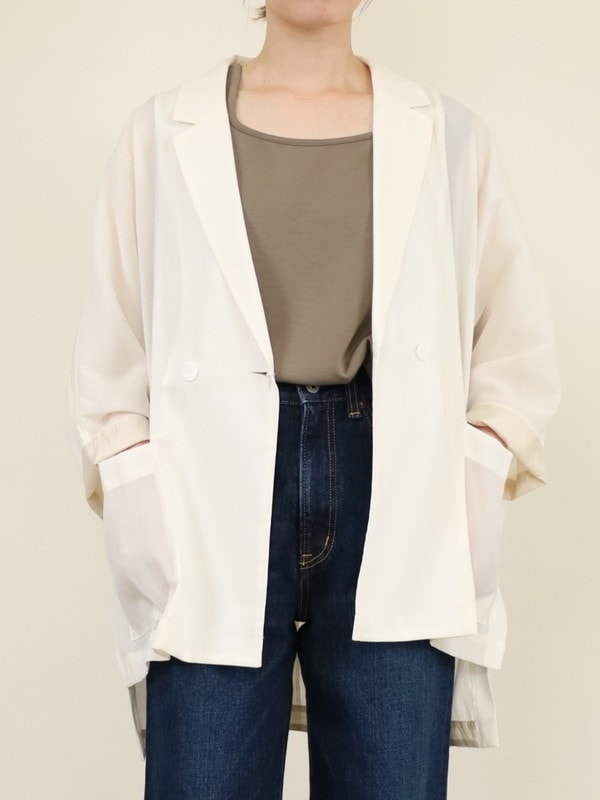 【CHIGNON】シアードルマン6分袖ジャケット