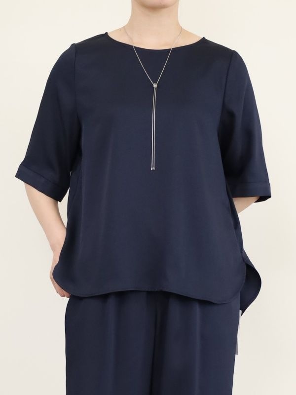 【Doneeyu】サテンツイル半袖ブラウス|その他|Brand