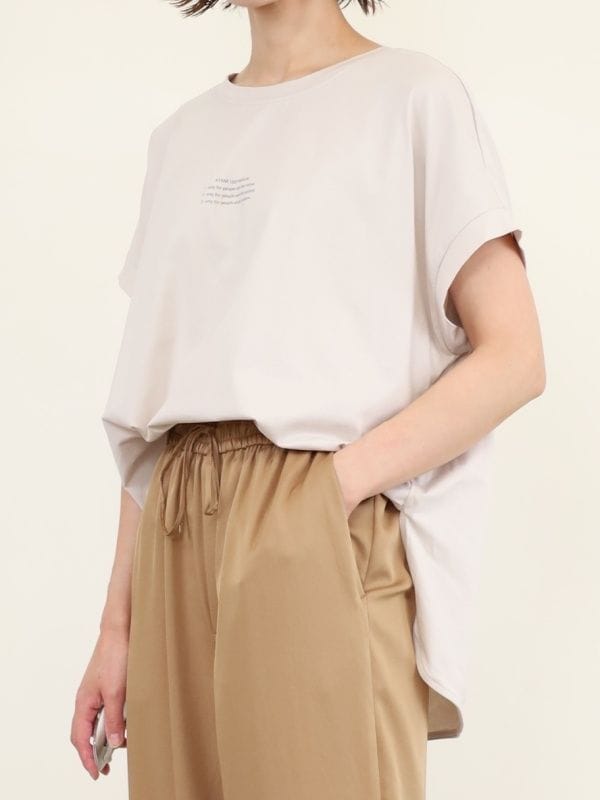 【ayane】フレンチスリーブミニロゴTシャツ