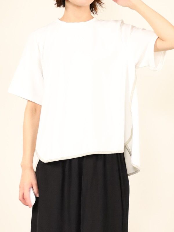 【EMUE】ラメパイピングＴブラウス