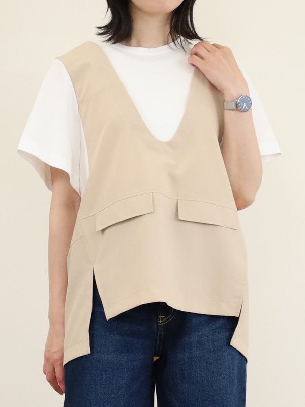 【trois】ベストレイヤードデザイントップス|trois トロア|Brand