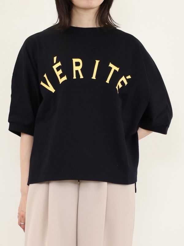 【trois】5分袖ロゴオーバーシルエットカットソー|trois トロア|Brand