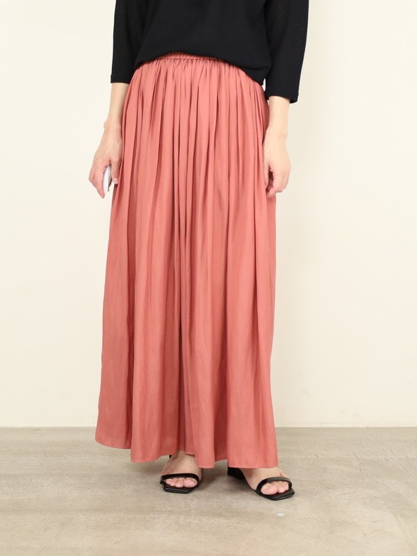 【ma couleur】マットギャザースカート