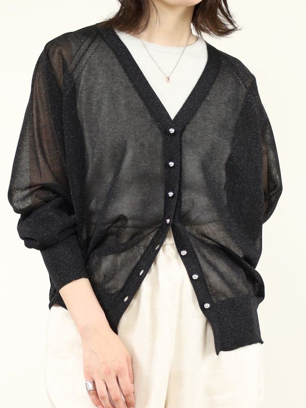 【MICA&DEAL】シアーVネックカーディガン|Mica&deal マイカアンドディール|Brand