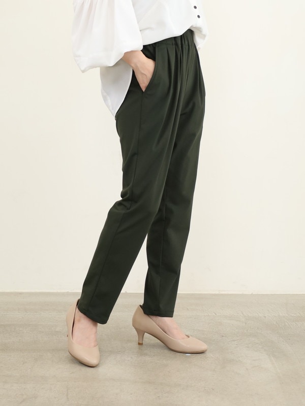 【trois】ハイテンションストレッチテーパードパンツ