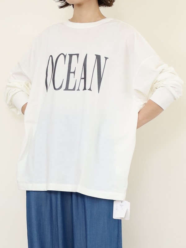 【siro de la bonte】2way ラメプリントワイドロンT