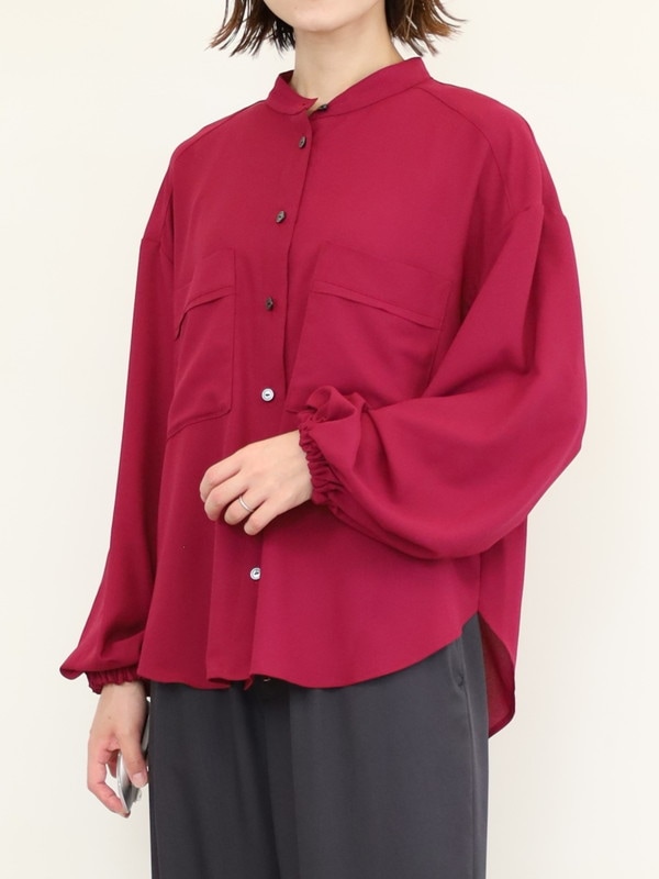 【trois】ジョーゼットバルーン袖ブラウス