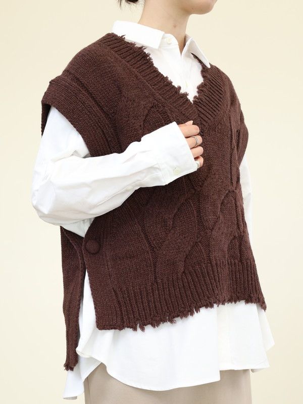 【CEaRET】ケーブルニットベスト|CEaRET シーレット|Brand