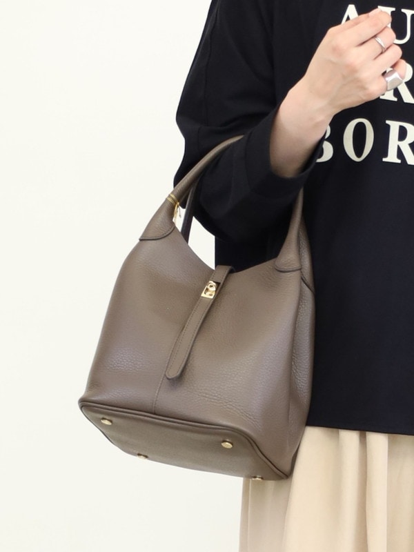 【VIOLA'dORO】 WフェイスレザーターンロックトートBAG