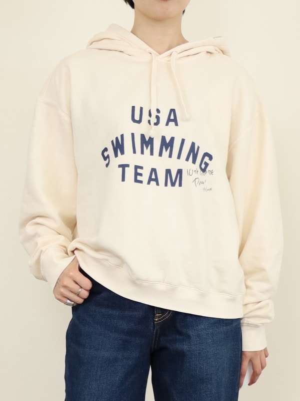 【LeMelange】ミニ裏毛ピグメント染めフーディー 