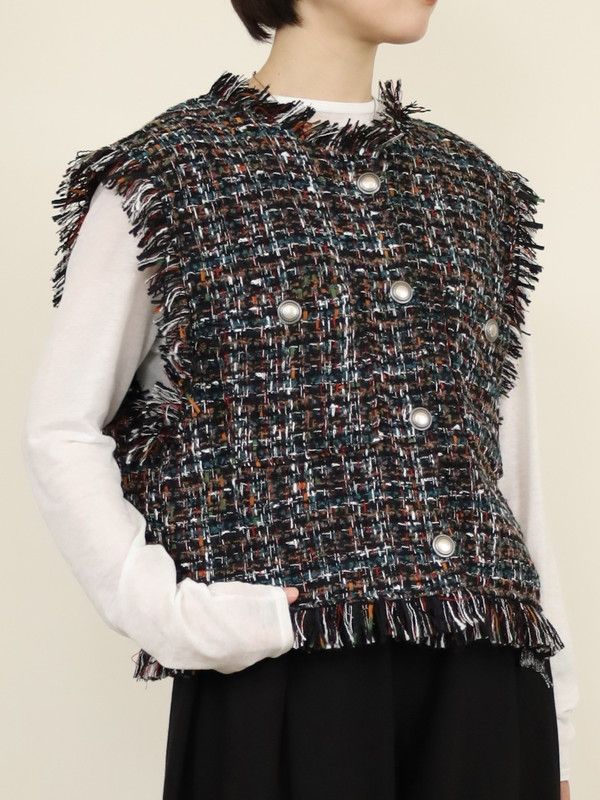 【tranoi】ファンシーツイードジレ|tranoi トラノイ|Brand