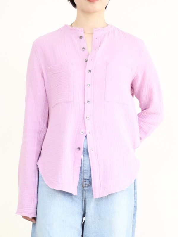 【LeMelange】ダブルガーゼ前開きブラウス|Le Melange ルメランジュ|Brand