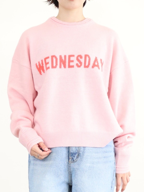 【ルメランジュ】ウールナイロンロゴニット 