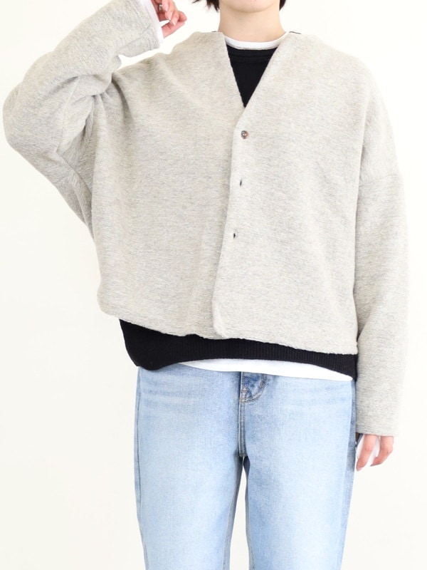 【LeMelange】スライバーニットラメカーディガン