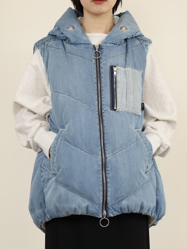 【ayane】ダンガリーダウンベスト