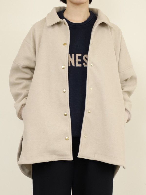 【siro de la bonte】ライトメルトンワイドシャツジャケット