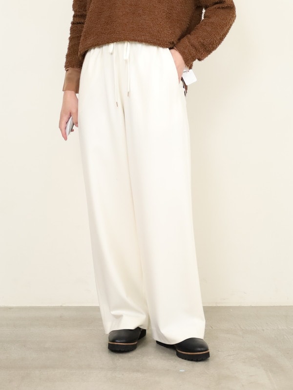 Doneeyu】カシミヤタッチ両面起毛ドロストパンツ