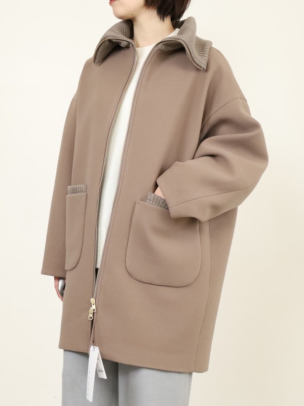 ayane中綿フレアーコート モカグレー ayane中綿フレアーコート モカグレー