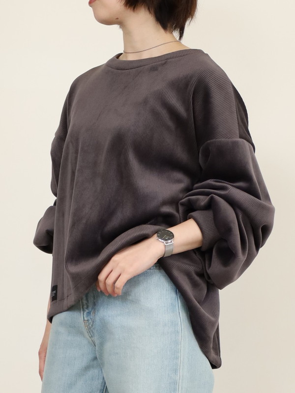 【ayane】ボンバーコーデュロイプルオーバー