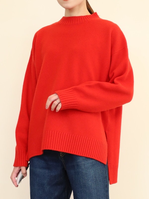 【Emmaculate】サイドスリットクルーネックニット